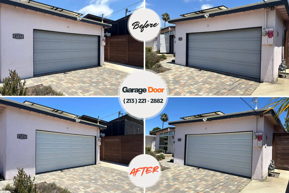 Before and after: garage door repair Long Neck, DE